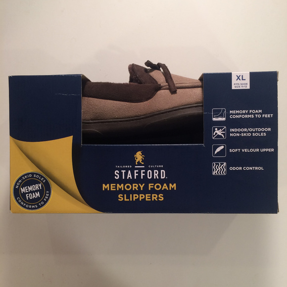 stafford memory foam slippers